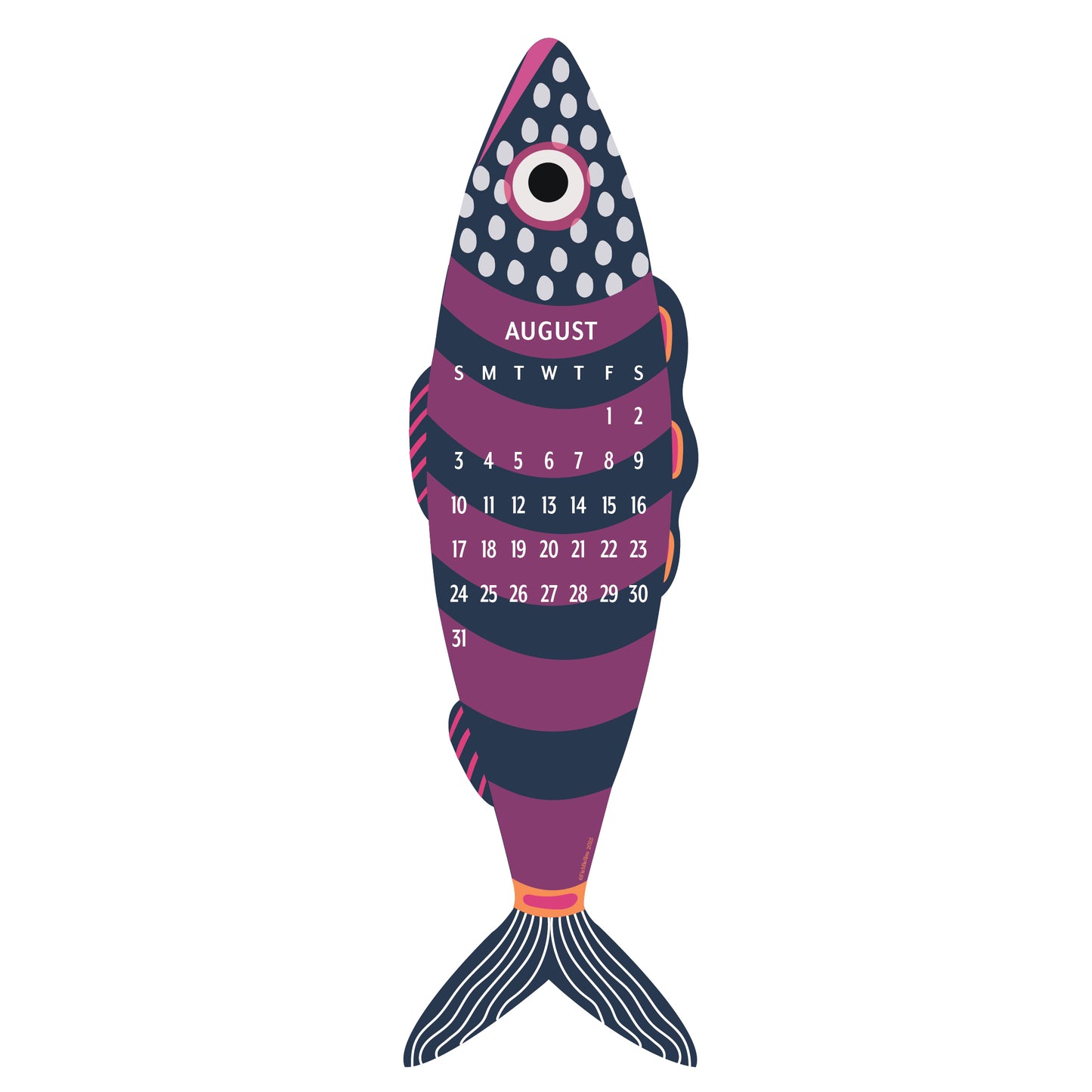 2025 Giant Fish Wall Calendar