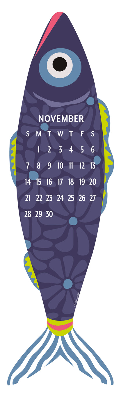 2027 Giant Fish Wall Calendar - REFILL ONLY/Hanger sold separately