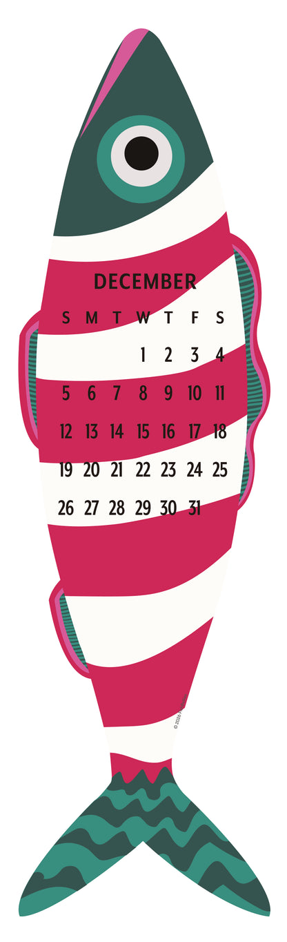 2027 Giant Fish Wall Calendar - REFILL ONLY/Hanger sold separately