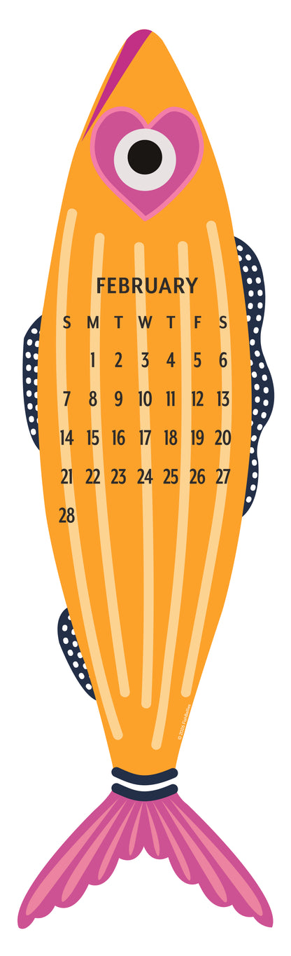 2027 Giant Fish Wall Calendar - REFILL ONLY/Hanger sold separately