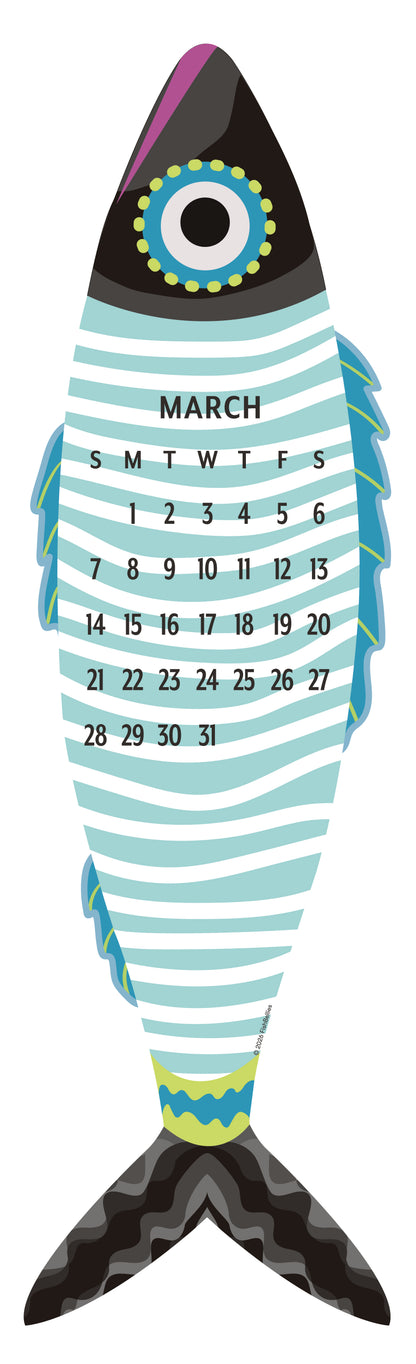 2027 Giant Fish Wall Calendar - REFILL ONLY/Hanger sold separately