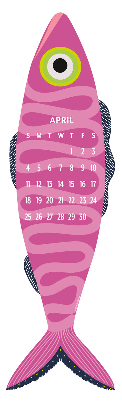 2027 Giant Fish Wall Calendar - REFILL ONLY/Hanger sold separately