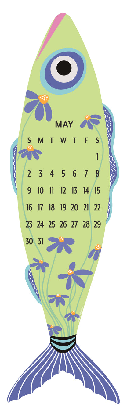 2027 Giant Fish Wall Calendar - REFILL ONLY/Hanger sold separately