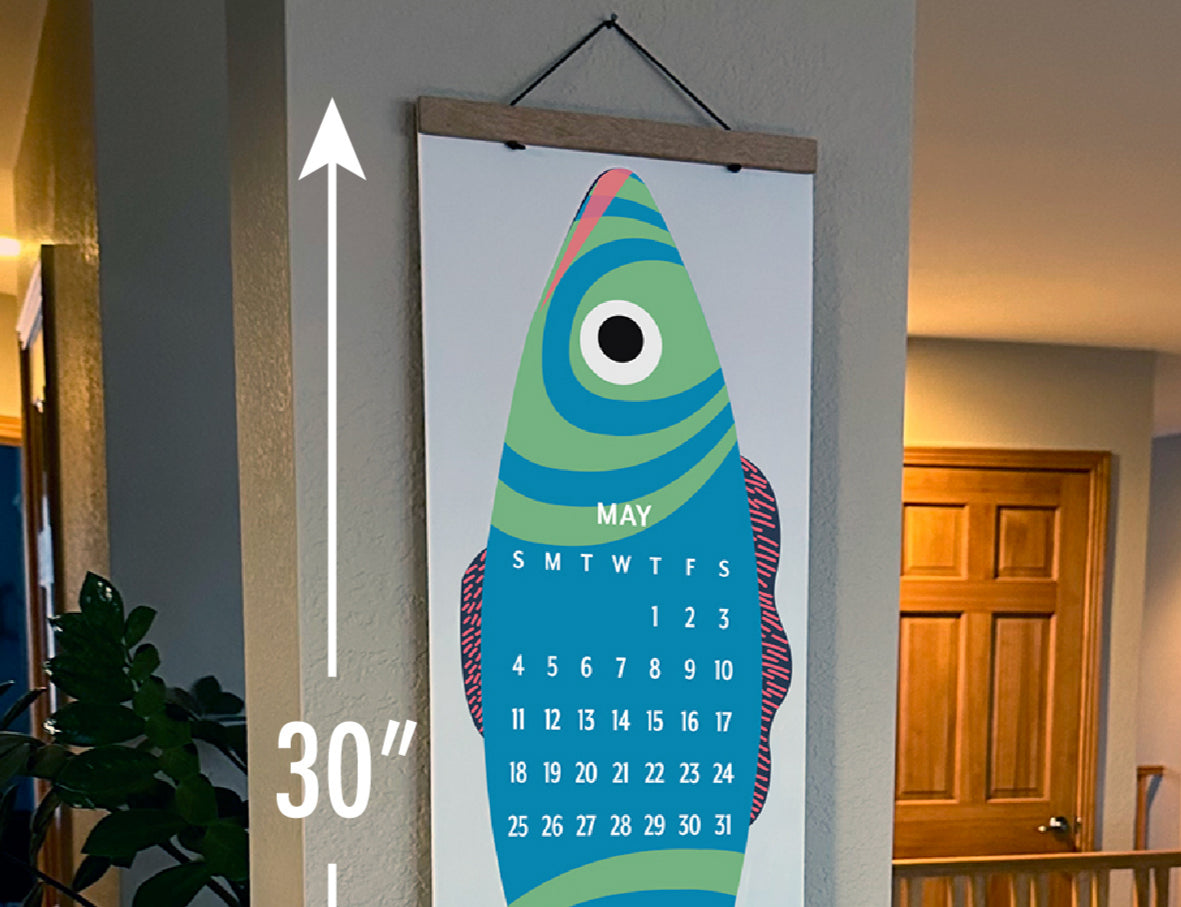 2025 Giant Fish Wall Calendar - SALE! image 1