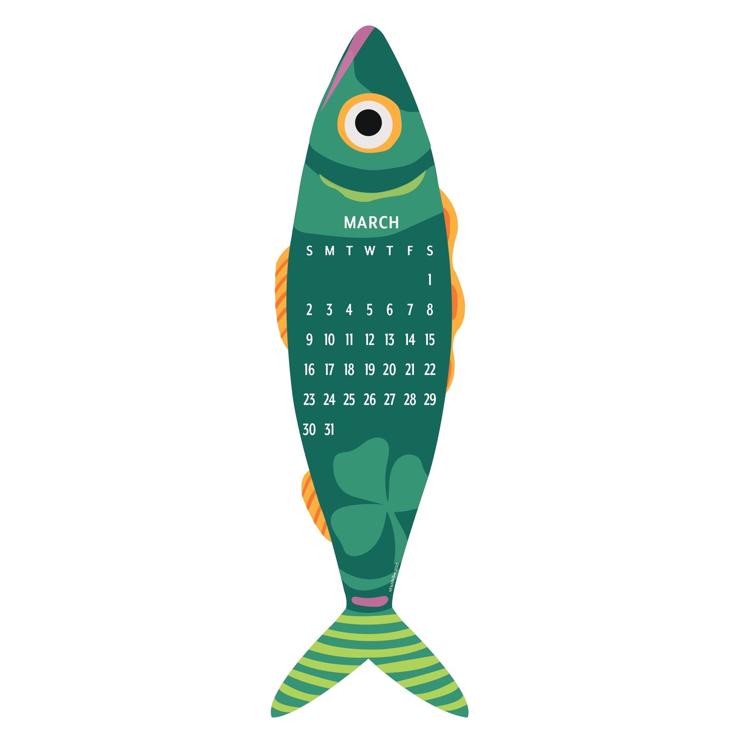 2025 Giant Fish Wall Calendar - SALE! image 5
