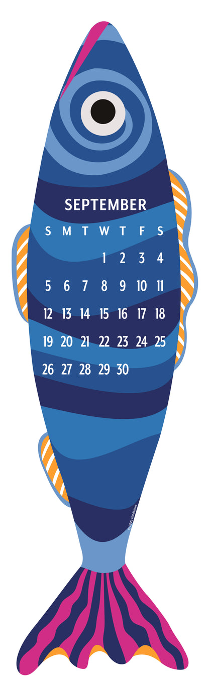 2027 Giant Fish Wall Calendar - REFILL ONLY/Hanger sold separately