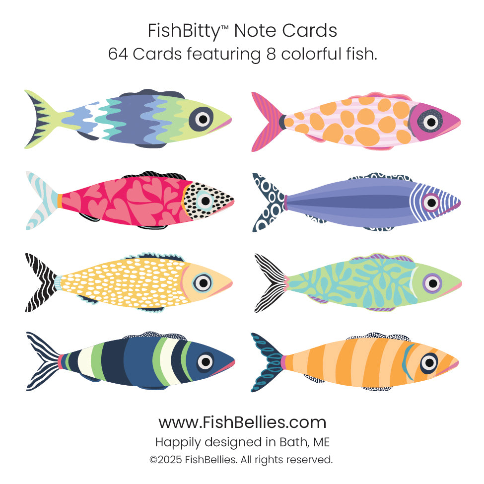 FishBitty Mini Note Cards