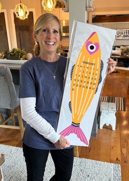 2027 Giant Fish Wall Calendar - REFILL ONLY/Hanger sold separately
