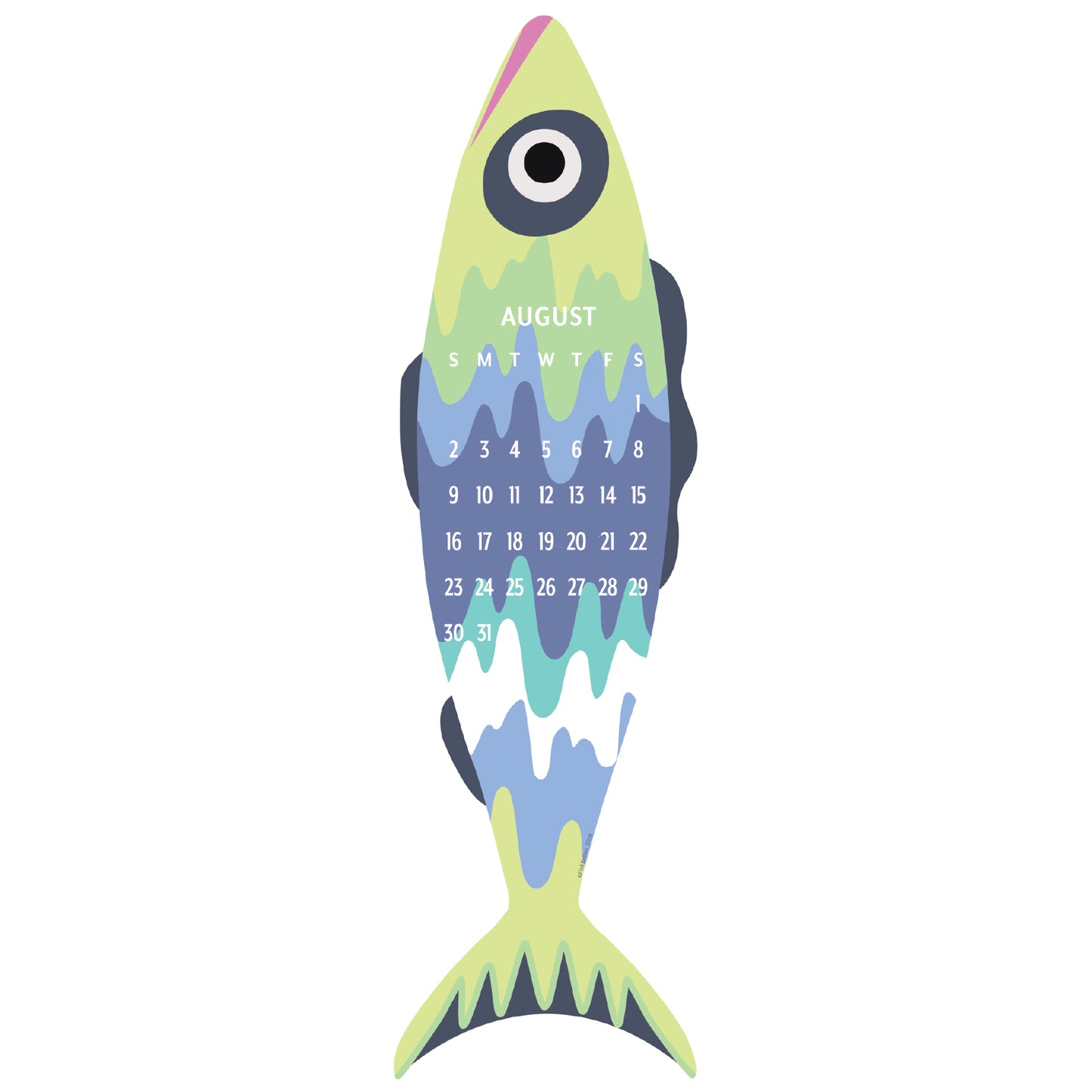 2026 Giant Fish Wall Calendar - REFILL ONLY/Hanger sold separately