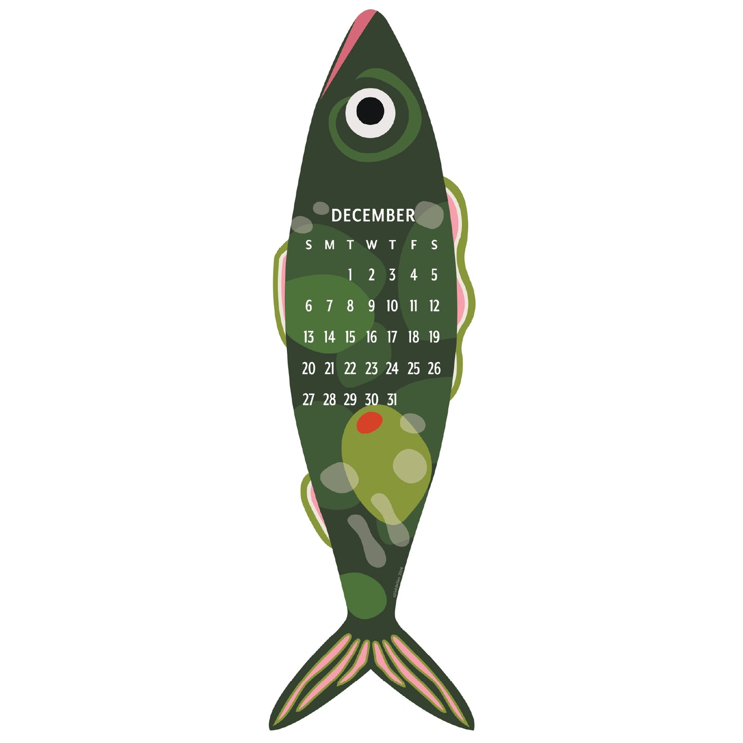 2026 Giant Fish Wall Calendar - REFILL ONLY/Hanger sold separately