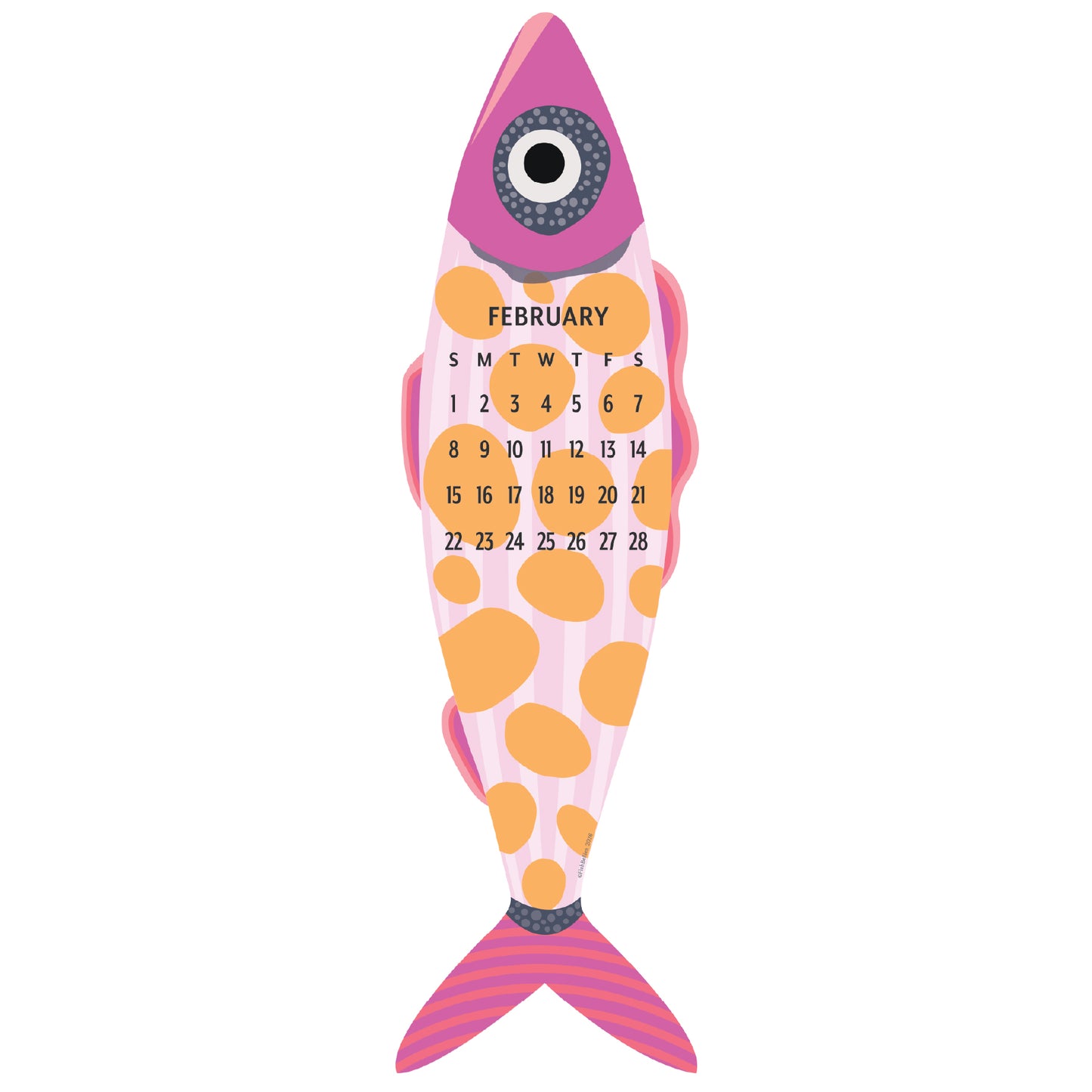 2026 Giant Fish Wall Calendar - REFILL ONLY/Hanger sold separately