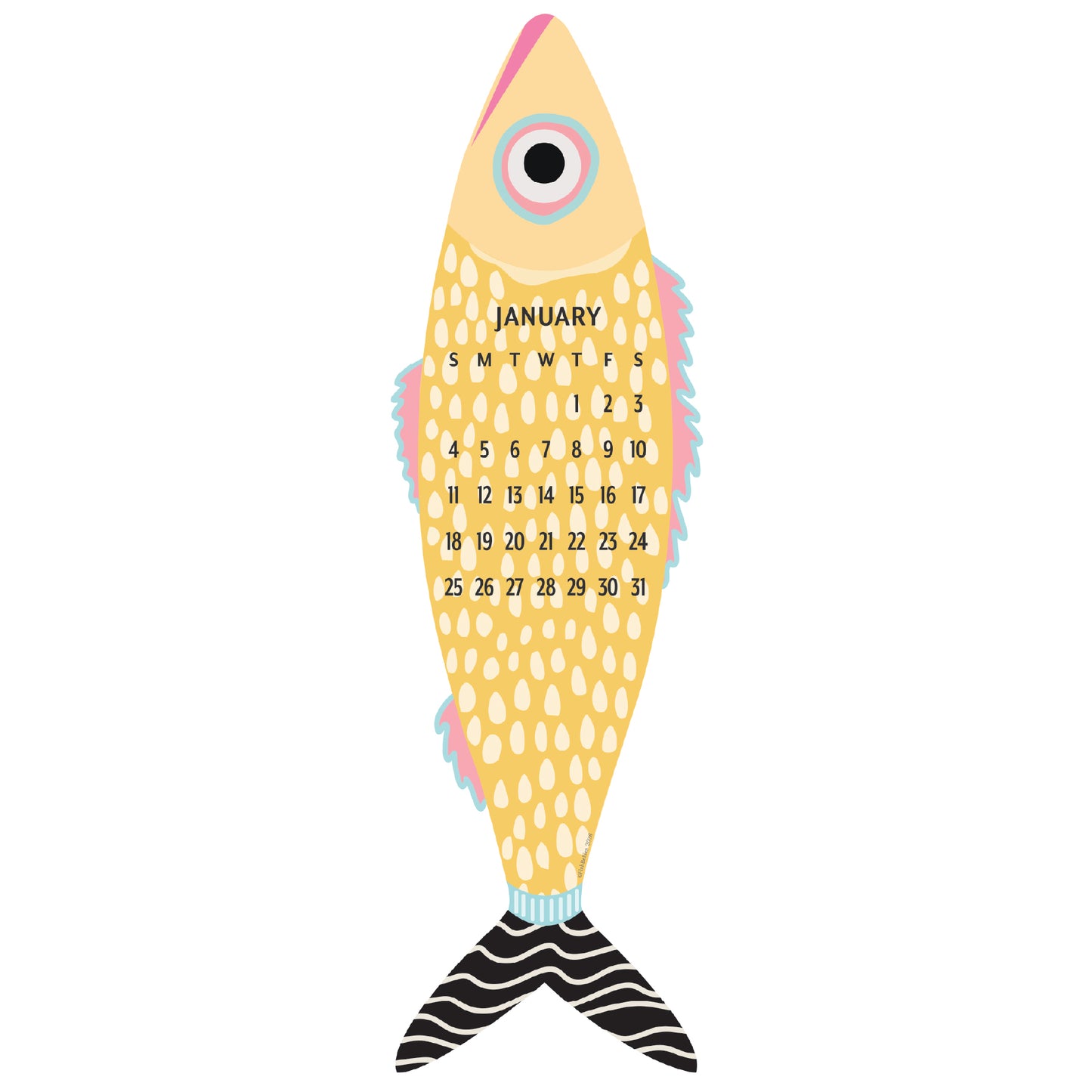 2026 Giant Fish Wall Calendar - REFILL ONLY/Hanger sold separately