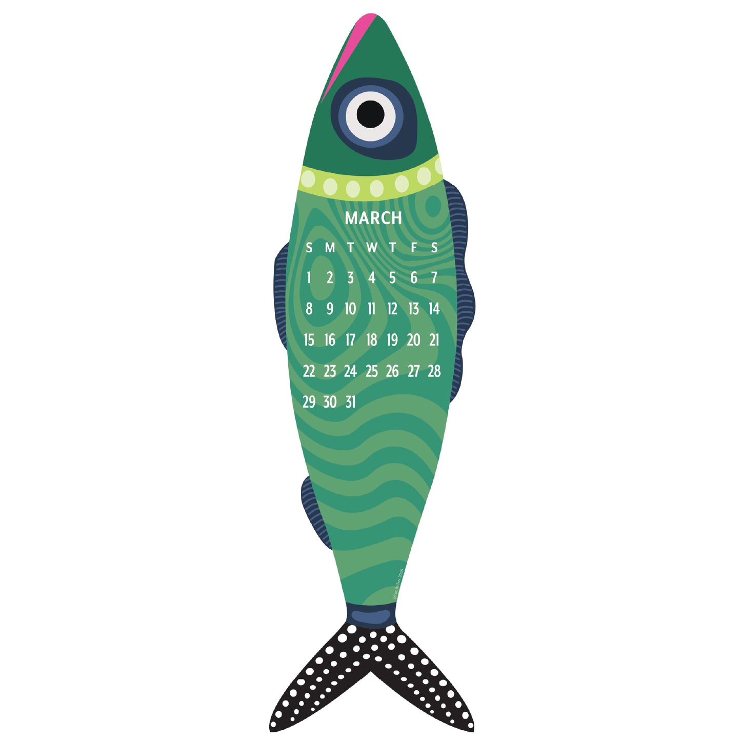 2026 Giant Fish Wall Calendar - REFILL ONLY/Hanger sold separately