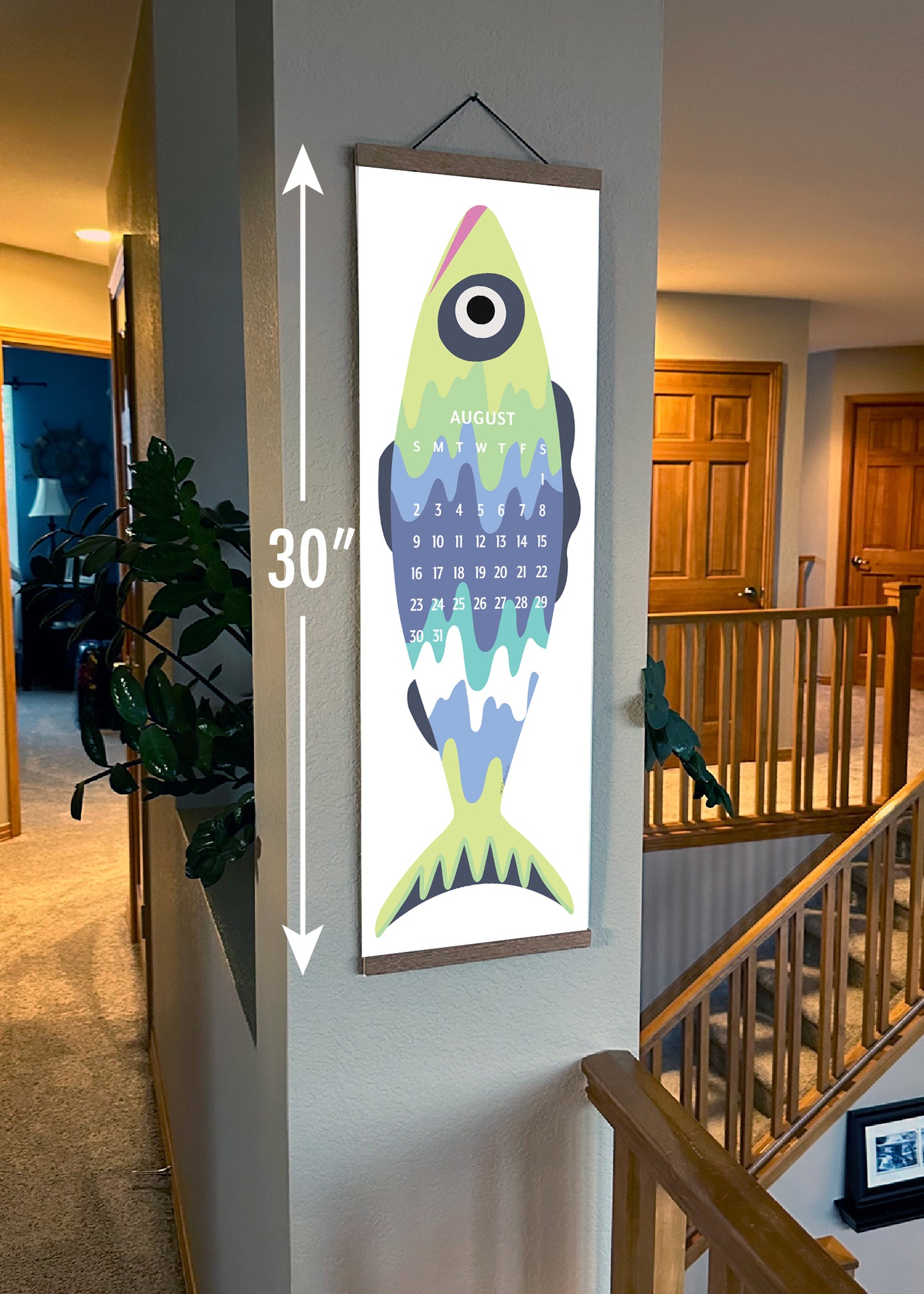 2026 Giant Fish Wall Calendar - REFILL ONLY/Hanger sold separately