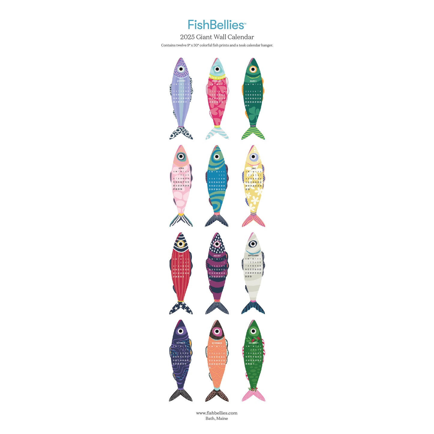 2025 Giant Fish Wall Calendar - SALE! image 3