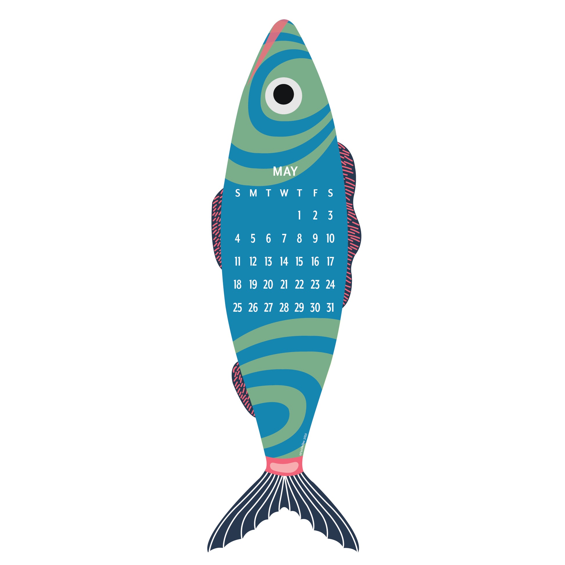 2025 Giant Fish Wall Calendar - SALE! image 7